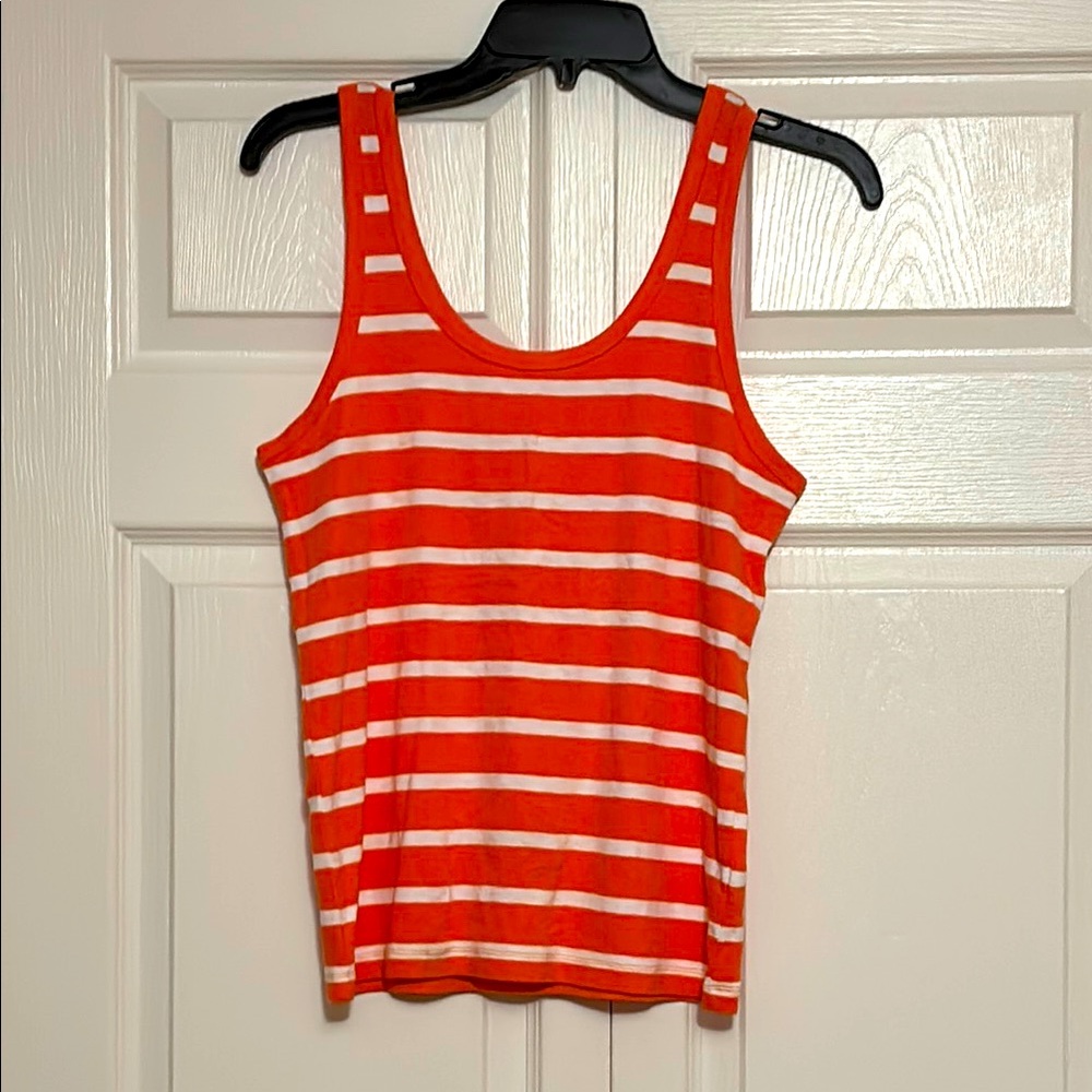 Aerie Orange Ribbed Fitted Tank Top